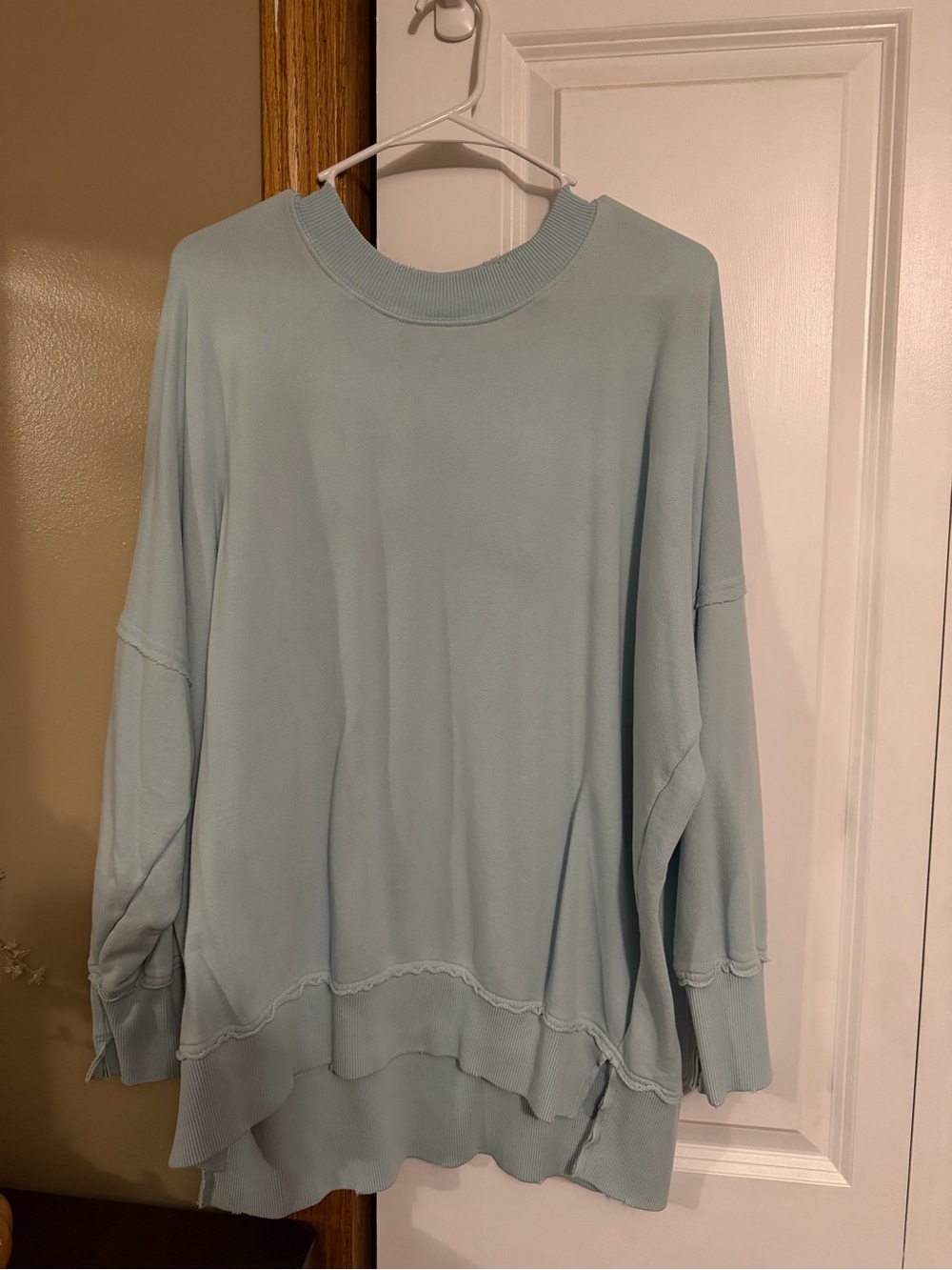 aerie Light Blue Oversized Crewneck Sweatshirt